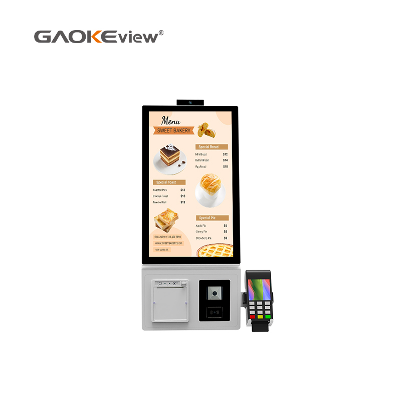 Wall-mounted self-service ordering machine