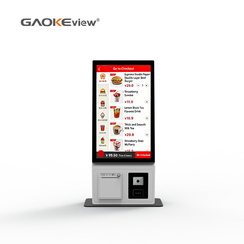 Desktop style self-service ordering machine