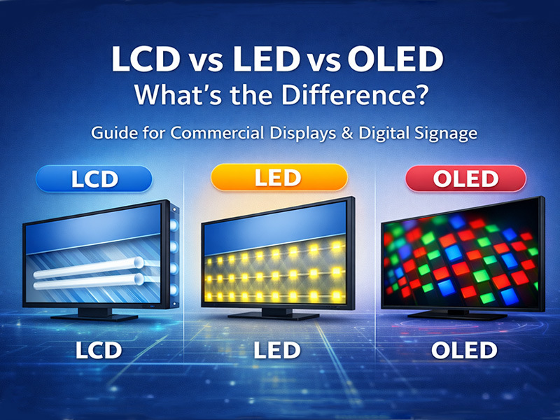 LCD vs LED vs OLED: A Complete Commercial Display Guide